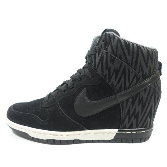 Nike Dunk Sky Hi Hidden Wedge Leather Sneakers - Women's Size 8
